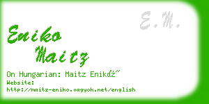 eniko maitz business card